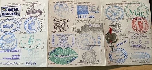 Pilgerstempel auf dem Weh nach Santiago de Compostela